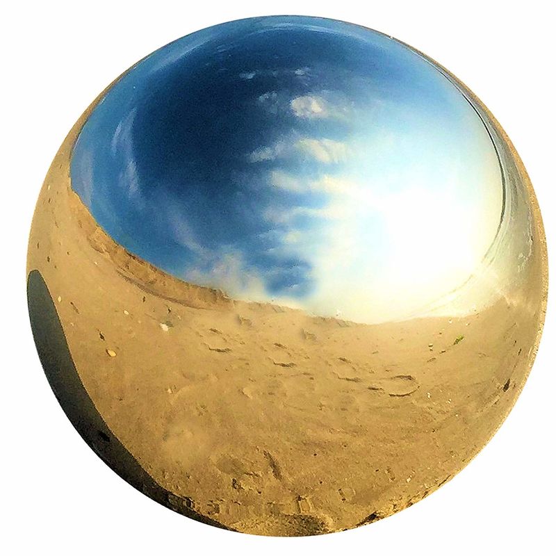 الصين الكرة تحديق الفولاذ المقاوم للصدأ الجوف للحدائق 5 1/4 بوصة مرآة الكرة الأرضية مصنع
